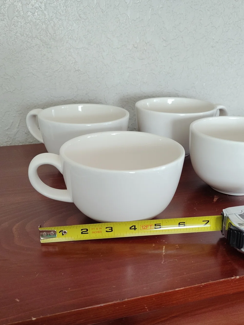 Pottery Barn Sauselito Mugs Set Of 4 Cream Color